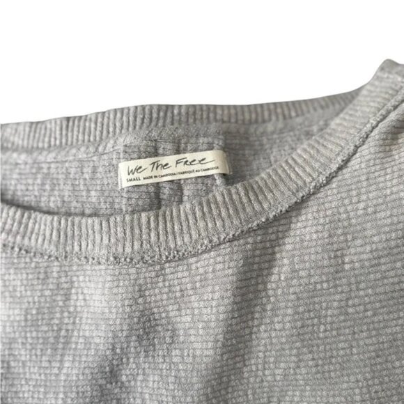 Free People OG Long Sleeve Pullover Top Stone Size Small #OB1164798 - Picture 6 of 9